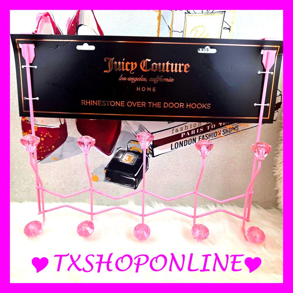 ❣️❣️{Juicy Couture} Pink Rhinestone Over The Door Organizer Hooks ❣️❣️NWT